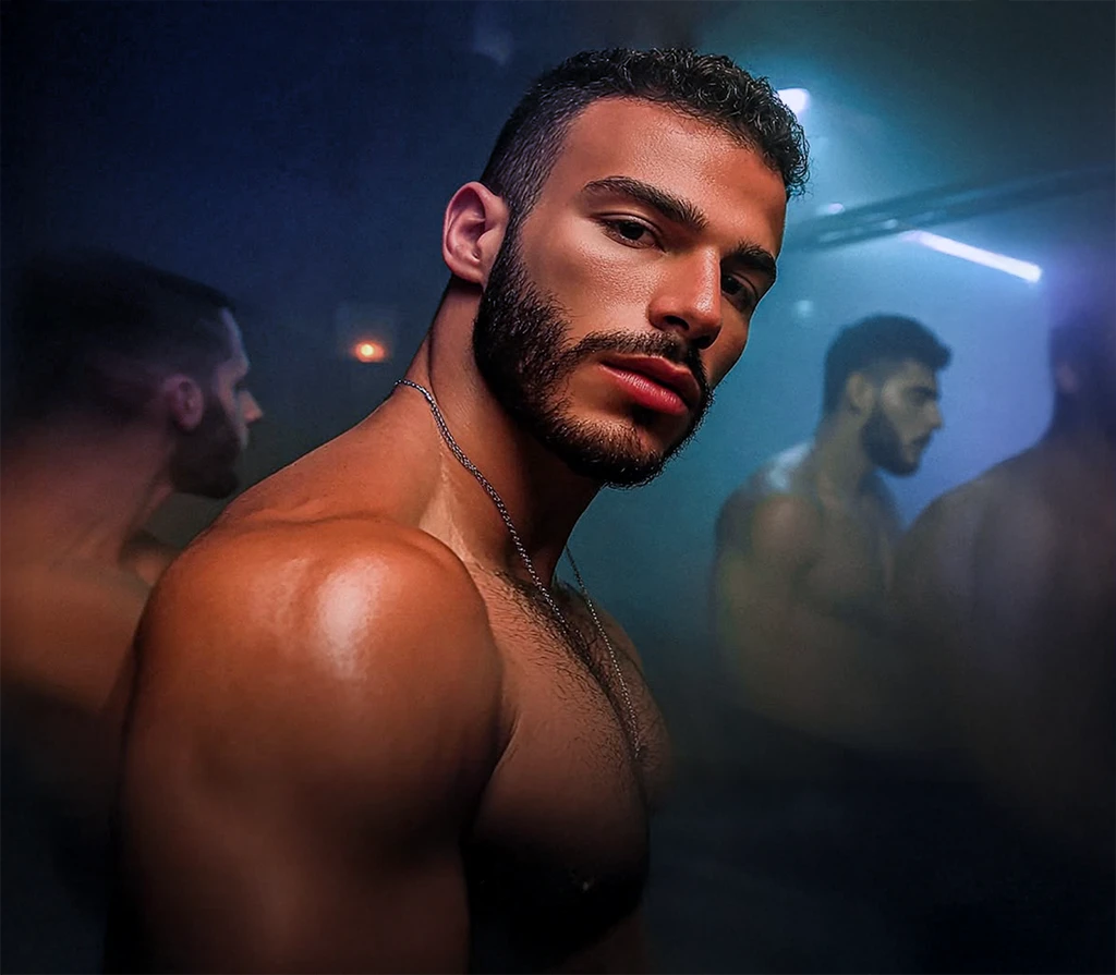 Super beau mec au Redzone bar à Paris